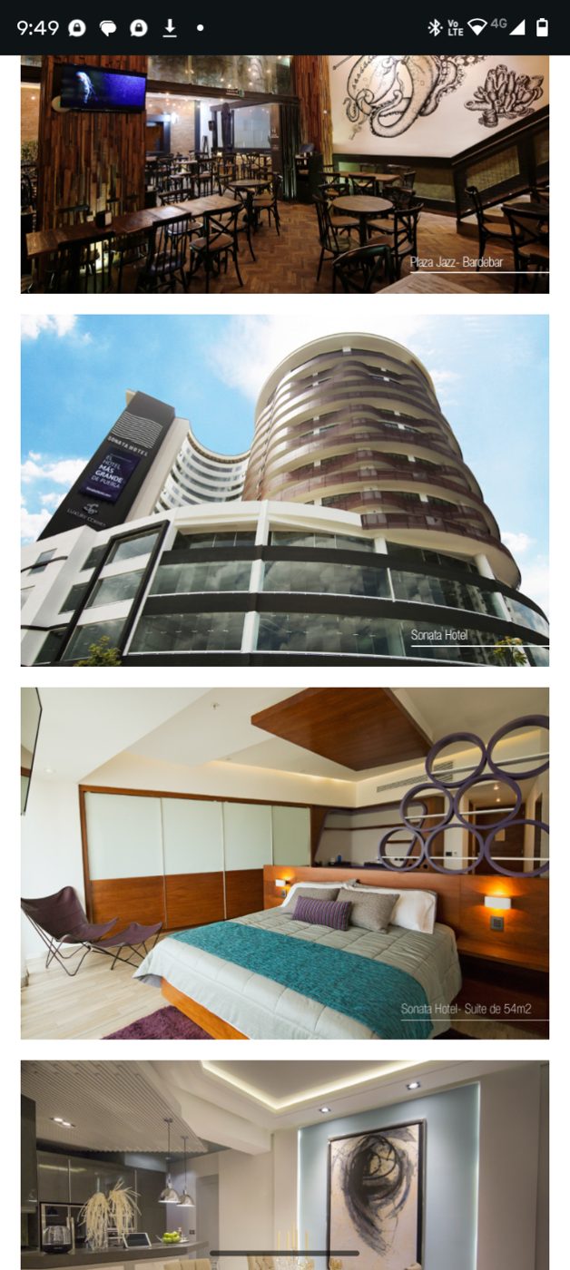 Material promocional Sonata Hotel y Plaza Jazz